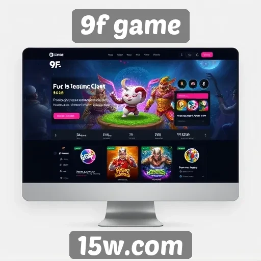 Interface do usuário e design do site 9f game